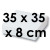 5 Boîtes Pâtissières Blanches | Haut. 8 cm - 35 x 35 cm