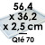 70 CADRES Ganaches, Mousses et Inserts | Dim. Int. 56,4 x 36,2 cm - Haut. 2,5 cm
