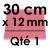 1 Carton à Entremets | Rose Cerise - Carré 12 mm / 30 cm Côté