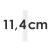 12 Chevilles Blanches SPS - Haut. 11,4 cm