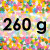Confetti en Sucre | Cœurs Multicolores - Flacon de 260 g
