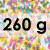 Confetti en Sucre | Etoiles Multicolores - Flacon de 260 g