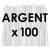 Liens Métal Argent, Sachet de 100  Liens