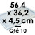 10 CADRES Ganaches, Mousses et Inserts | Dim. Int. 56,4 x 36,2 cm - Haut. 4,5 cm