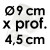 Moule à Gâteau Demi-Sphère - Ø 9 cm x Prof. 4,5 cm (6 Cavités)