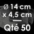 50 Moules à Entremets thermoformés | ROND - Ø 14 cm x Prof. 4,5 cm