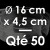 50 Moules à Entremets thermoformés | ROND - Ø 16 cm x Prof. 4,5 cm