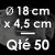 50 Moules à Entremets thermoformés | ROND - Ø 18 cm x Prof. 4,5 cm