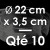 10 Moules à Entremets thermoformés | ROND - Ø 22 cm x Prof. 3,5 cm