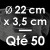 50 Moules à Entremets thermoformés | ROND - Ø 22 cm x Prof. 3,5 cm