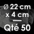 50 Moules à Entremets thermoformés | ROND - Ø 22 cm x Prof. 4 cm