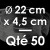 50 Moules à Entremets thermoformés | ROND - Ø 22 cm x Prof. 4,5 cm