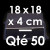 50 Moules à Entremets thermoformés | CARRE - 18 cm x Prof. 4 cm