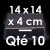 10 Moules à Entremets thermoformés | CARRE - 14 cm x Prof. 4 cm