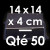 50 Moules à Entremets thermoformés | CARRE - 14 cm x Prof. 4 cm