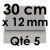 5 Cartons à Entremets | Noir - Carré 12 mm / 30 cm Côté