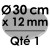 1 Carton à Entremets | Noir - Rond 12 mm / 30 cm Ø