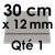 1 Carton à Entremets | Noir - Carré 12 mm / 30 cm Côté