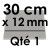 1 Carton à Entremets | Noir - Carré 12 mm / 30 cm Côté 1 Carton à Entremets | Noir - Carré 12 mm / 30 cm Côté