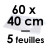 5 Feuilles Acétate (Rhodoïd) | 60 x 40 cm - PVC 150 microns