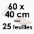 25 Feuilles Guitare - Polyéthylène 100 microns | 60 x 40 cm