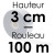 Ruban Pâtissier Transparent (Acétate/Rhodoïd) | Haut. 3 cm x Rouleau 100 m (PVC 150 microns)