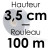 Ruban Pâtissier Transparent (Acétate/Rhodoïd) | Haut. 3,5 cm x Rouleau 100 m (PVC 150 microns)