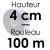 Ruban Pâtissier Transparent (Acétate/Rhodoïd) | Haut. 4 cm x Rouleau 100 m (PVC 150 microns)