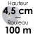 Ruban Pâtissier Transparent (Acétate/Rhodoïd) | Haut. 4,5 cm x Rouleau 100 m (PVC 150 microns)