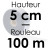 Ruban Pâtissier Transparent (Acétate/Rhodoïd) | Haut. 5 cm x Rouleau 100 m (PVC 150 microns)