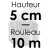 Ruban Pâtissier Transparent (Acétate/Rhodoïd) | Haut. 5 cm x Rouleau 10 m (PVC 150 microns)