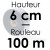 Ruban Pâtissier Transparent (Acétate/Rhodoïd) | Haut. 6 cm x Rouleau 100 m (PVC 150 microns)