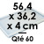 60 CADRES Ganaches, Mousses et Inserts | Dim. Int. 56,4 x 36,2 cm - Haut. 4 cm