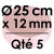 5 Cartons à Entremets | Rose Pâle - Rond 12 mm / 25 cm Ø