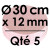 5 Cartons à Entremets | Rose Pâle - Rond 12 mm / 30 cm Ø