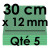 5 Cartons à Entremets | Vert - Carré 12 mm / 30 cm Côté