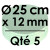 5 Cartons à Entremets | Vert Pâle - Rond 12 mm / 25 cm Ø