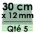 5 Cartons à Entremets | Vert Pâle - Carré 12 mm / 30 cm Côté