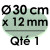 1 Carton à Entremets | Vert Pâle - Rond 12 mm / 30 cm Ø