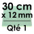 1 Carton à Entremets | Vert Pâle - Carré 12 mm / 30 cm Côté