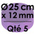5 Cartons à Entremets | Violet - Rond 12 mm / 25 cm Ø