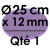 1 Carton à Entremets | Violet - Rond 12 mm / 25 cm Ø
