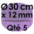 5 Cartons à Entremets | Violet - Rond 12 mm / 30 cm Ø