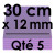 5 Cartons à Entremets | Violet - Carré 12 mm / 30 cm Côté