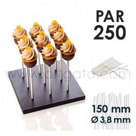 250 Bâtons de Sucettes - 150 x  Ø 3,8 mm