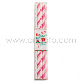 Pailles Fantaisie Rose et Fuchsia - Conditionnement