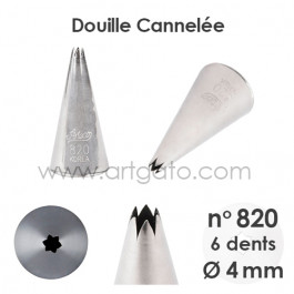 Douilles Cannelées (Étoiles) - n°820 / Ø 4 mm