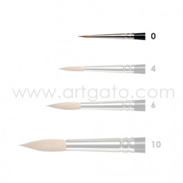 Pinceau Poils de Martre | Rond n°0