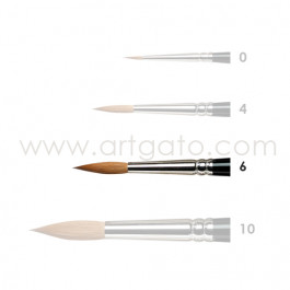 Pinceau Poils de Martre | Rond n°6