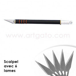 Scalpel avec 6 Lames de rechange